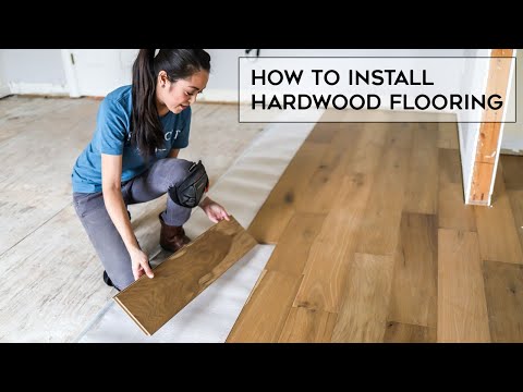 Engineered wood flooring installation in Seattle basement