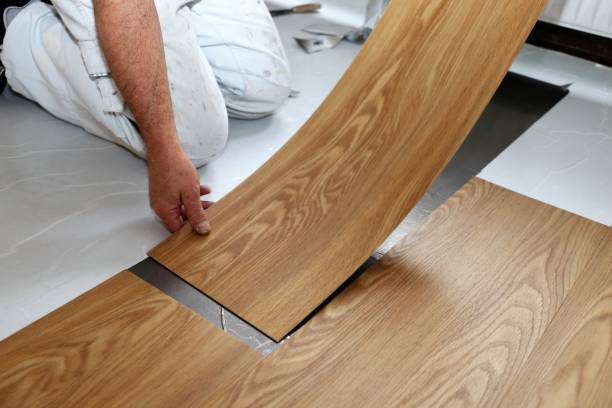 LVP flooring installation in Washington laundry room
